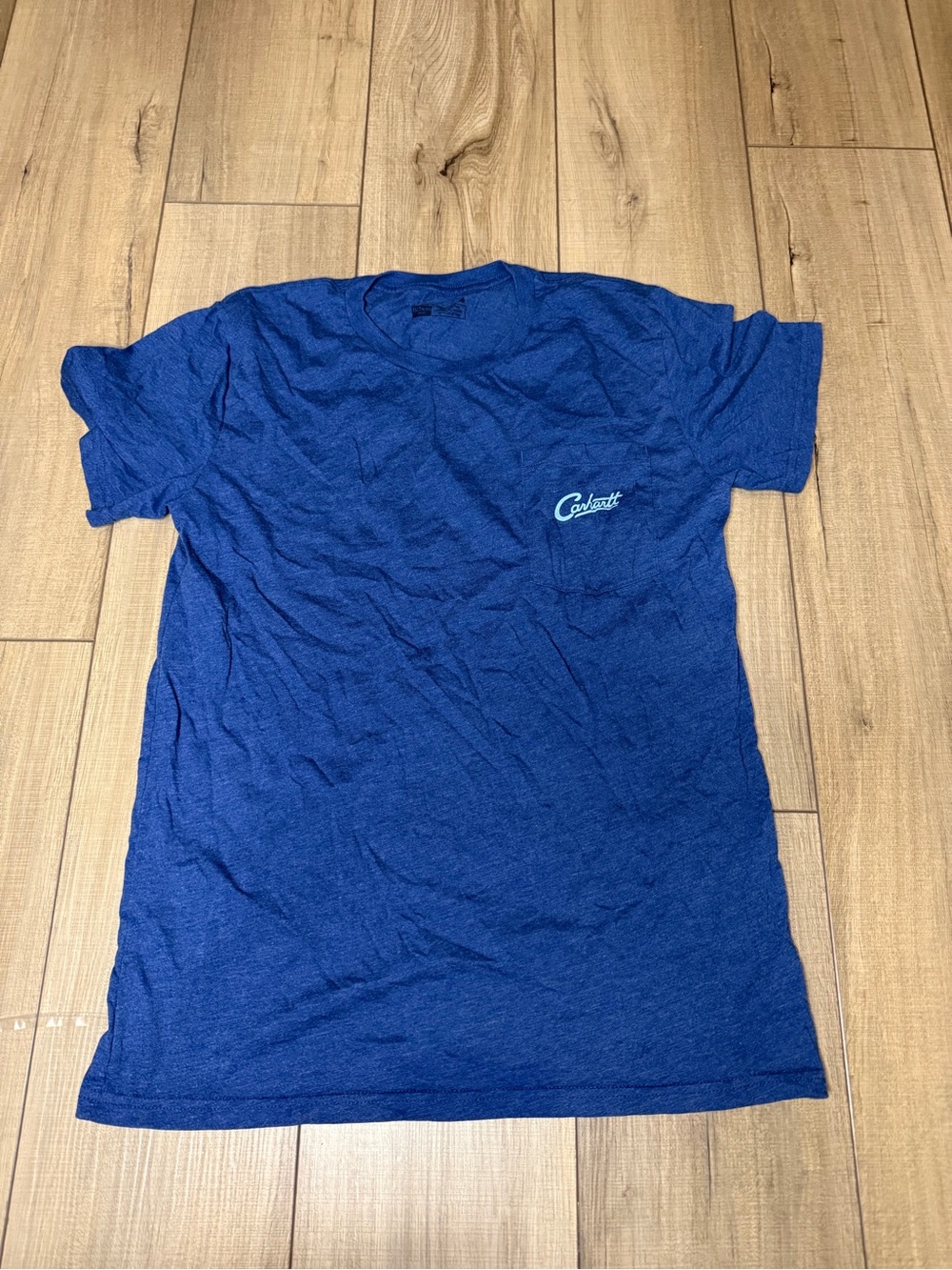 Carhartt Boys XL Bass Fishing Graphic Pocket T Shirt Blue Kids Workwear